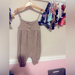 Kate Quinn Tie romper tan bamboo